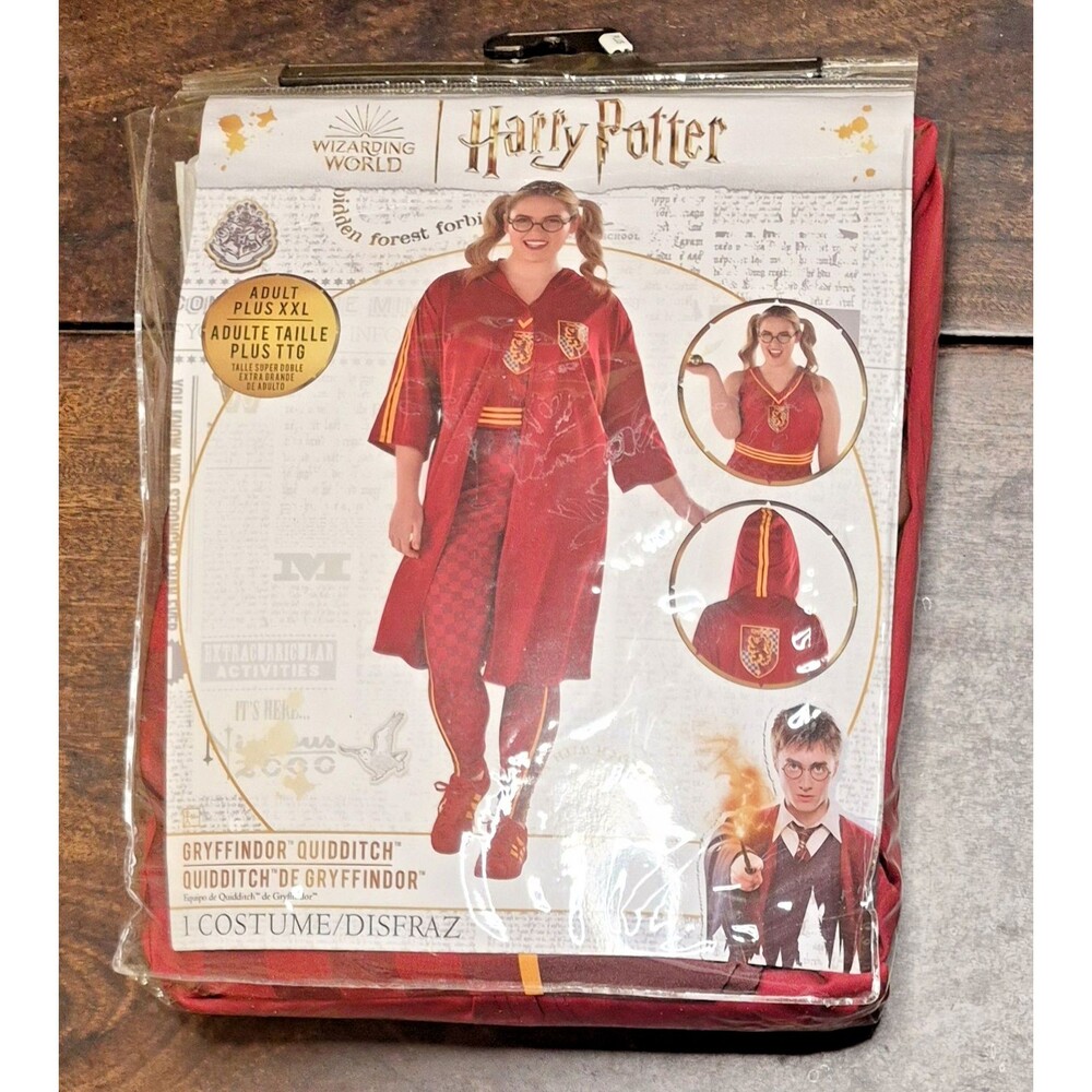 Harry Potter Gryffindor Quidditch Halloween Costume Adult Plus XXL Women’s NWT